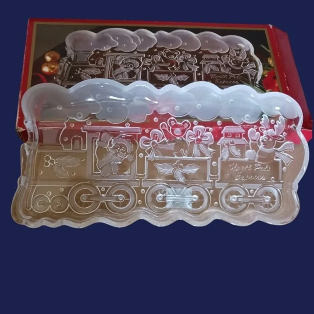 Gorham a holiday tradition north pole express  train platter server